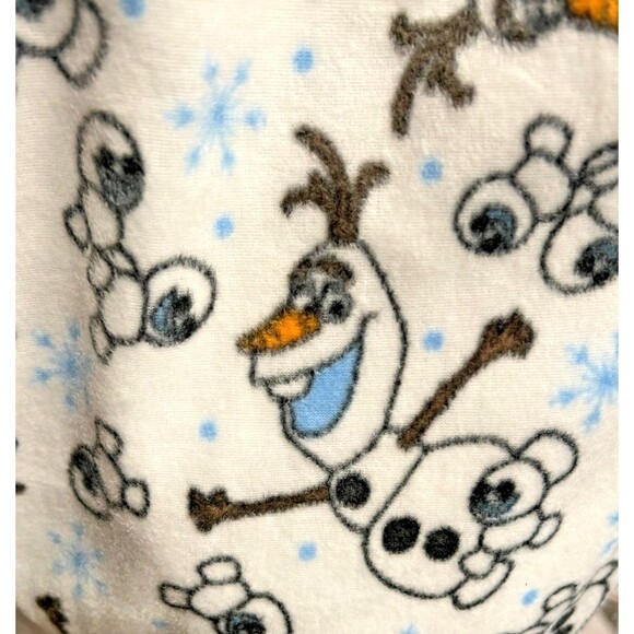NWT DISNEY FROZEN Olaf 1pc Hooded Pajama Jumpsuit XL Fleece Snowman Deadstock - Picture 6 of 7